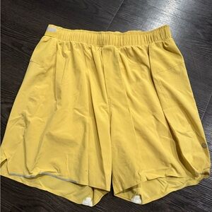 lululemon athletica Surge Yellow Athletic Shorts